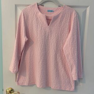 J. McLaughlin Pink Textured Tunic